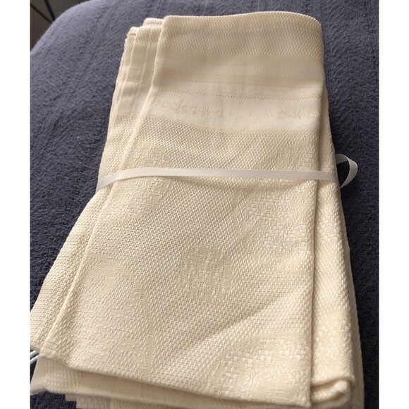 Tradition Sud Home Napkins qty 4 Made In Turkey Cream NWT Cotton Floral - Picture 4 of 6